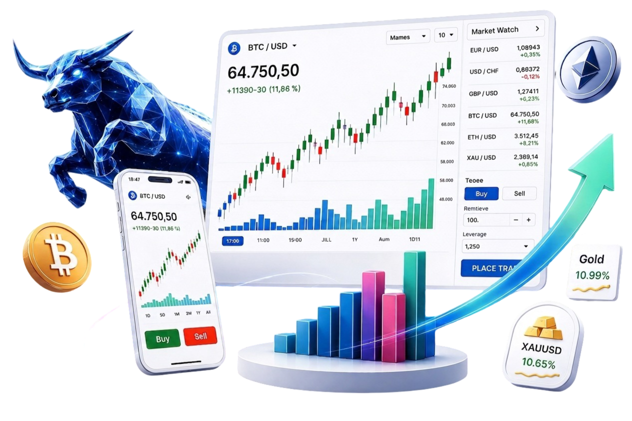 The CFD Markets trading platform on multiple devices